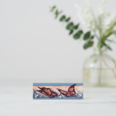 Bladwijzer met vlinderstang mini visitekaartje (Staand voorkant)