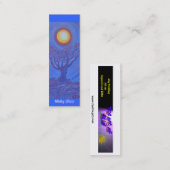 Bladwijzer - mistblauw mini visitekaartje (Voorkant / Achterkant)