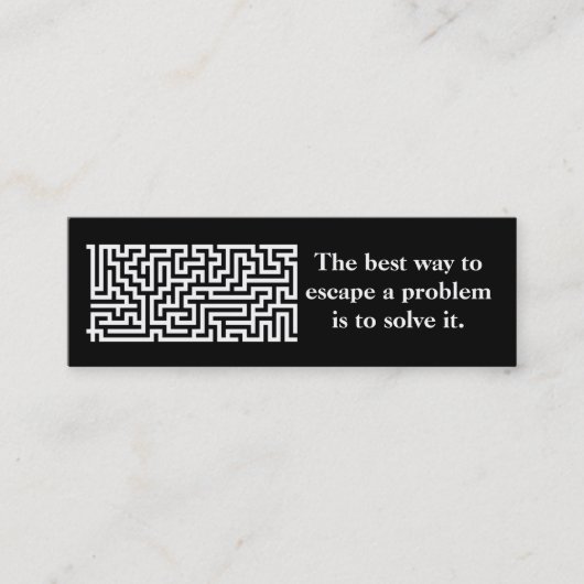 Bladwijzer- of profielkaart - probleemoplossing mini visitekaartje (Voorkant)