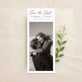 Bladwijzer Old Money Trouwfoto Save the Date