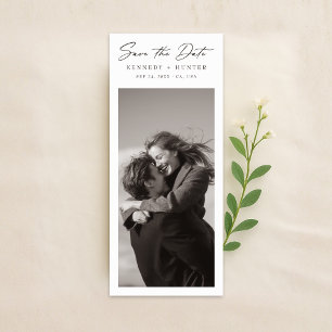 Bladwijzer Old Money Trouwfoto Save the Date