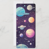 Bladwijzer Ontdek de Sterren NAAM 's Kosmische Bla Feestdagenkaart (Achterkant)