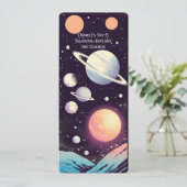 Bladwijzer Ontdek de Sterren NAAM 's Kosmische Bla Feestdagenkaart (Staand voorkant)