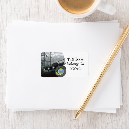 Bladwijzer op verzendlabel etiket (Insitu)