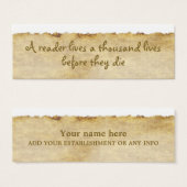 Bladwijzer  papiereffect mini visitekaartjes (Voorkant /achterkant)