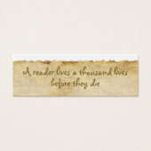 Bladwijzer  papiereffect mini visitekaartjes (Voorkant)