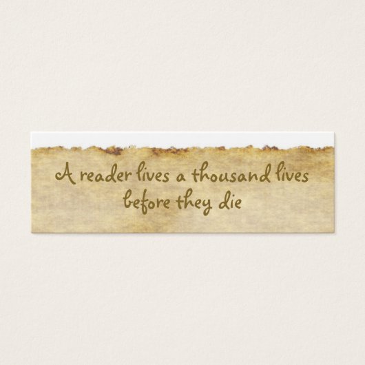 Bladwijzer papiereffect mini visitekaartjes (Voorkant)