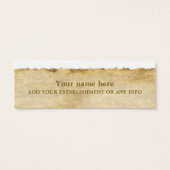 Bladwijzer  papiereffect mini visitekaartjes (Achterkant)