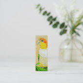 BLADWIJZER - Parrot Caïque Mini Visitekaartje (Staand voorkant)