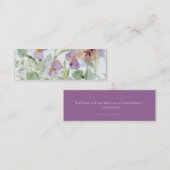 Bladwijzer Pastel Flowers Mini Visitekaartje (Voorkant / Achterkant)