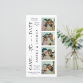 Bladwijzer Photo Booth Unieke Save The Date (Staand voorkant)