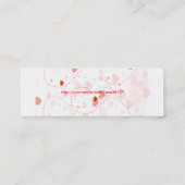 Bladwijzer Roze geblissen Mini Visitekaartje (Achterkant)