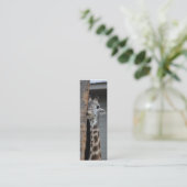 bladwijzer "Shy Giraffe" Mini Visitekaartje (Staand voorkant)