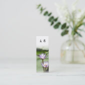 bladwijzer "Summer Lotus"/Chinese Cadeaus Mini Visitekaartje (Staand voorkant)