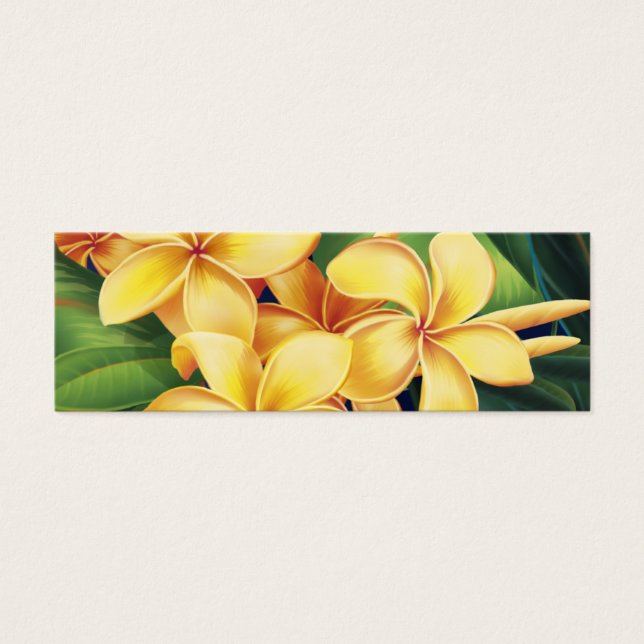 Bladwijzer Tropisch Paradise Plumeria Mini Visitekaartjes (Voorkant)