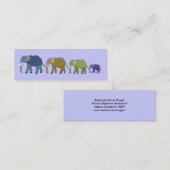 Bladwijzer van Afrikaanse olifanten Mini Visitekaartje (Voorkant / Achterkant)