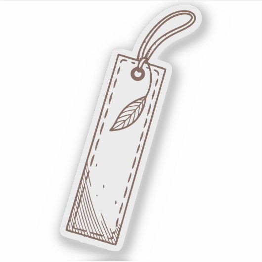 bladwijzer van ambachtelijk papier met textuur sticker (Voorkant)