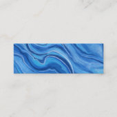 Bladwijzer van blauw marmer mini visitekaartje (Voorkant)