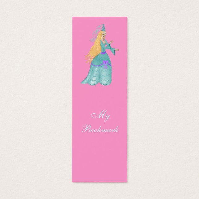 Bladwijzer van Blue Fairytale Princess (Mini) Mini Visitekaartjes (Voorkant)