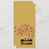 Bladwijzer van de goudroze Bonsai-boom (Voorkant / Achterkant)