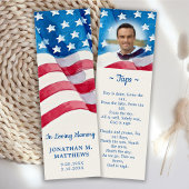 Bladwijzer van de Veteran Memorial Prayer met patr Mini Visitekaartjes