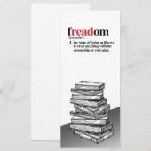 Bladwijzer van de vrijheidsdefinitie save the date (Voorkant / Achterkant)