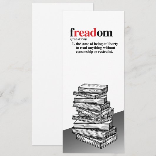 Bladwijzer van de vrijheidsdefinitie save the date (Voorkant / Achterkant)