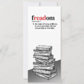 Bladwijzer van de vrijheidsdefinitie save the date (Voorkant)