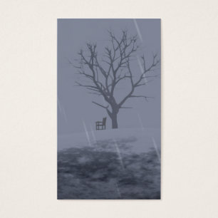 Bladwijzer van de winterkoude visitekaartjes