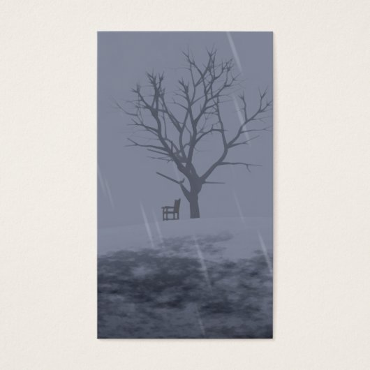 Bladwijzer van de winterkoude visitekaartjes (Voorkant)