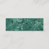 Bladwijzer van groen marmer mini visitekaartje (Voorkant)