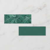Bladwijzer van groen marmer mini visitekaartje (Voorkant / Achterkant)