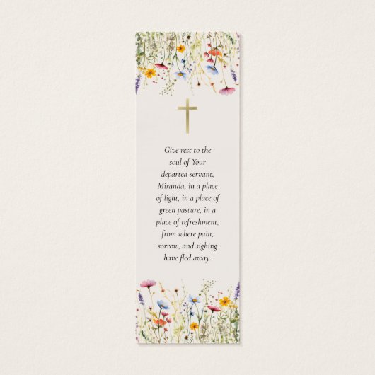 Bladwijzer van het Gebed van de Orthodoxe Bloemen Mini Visitekaartjes (Achterkant)