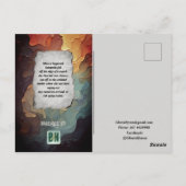 Bladwijzer van het promotiemateriaal van de auteur briefkaart (Achterkant)