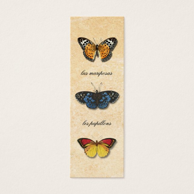 Bladwijzer van Les Papillons Mini Visitekaartjes (Voorkant)