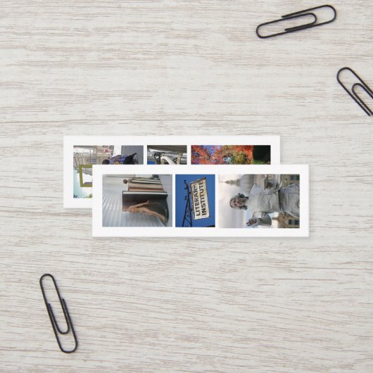 Bladwijzer van lezer mini visitekaartje (Voorkant / Achterkant in situ)