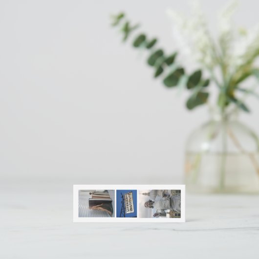 Bladwijzer van lezer mini visitekaartje (Staand voorkant)