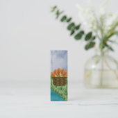 Bladwijzer van loven en vissen mini visitekaartje (Staand voorkant)