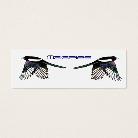 Bladwijzer van Magpies Mini Visitekaartjes (Voorkant)