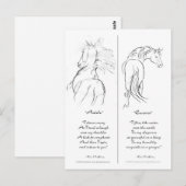 bladwijzer van paarden "Aside" en "Curves" Briefkaart (Voorkant / Achterkant)