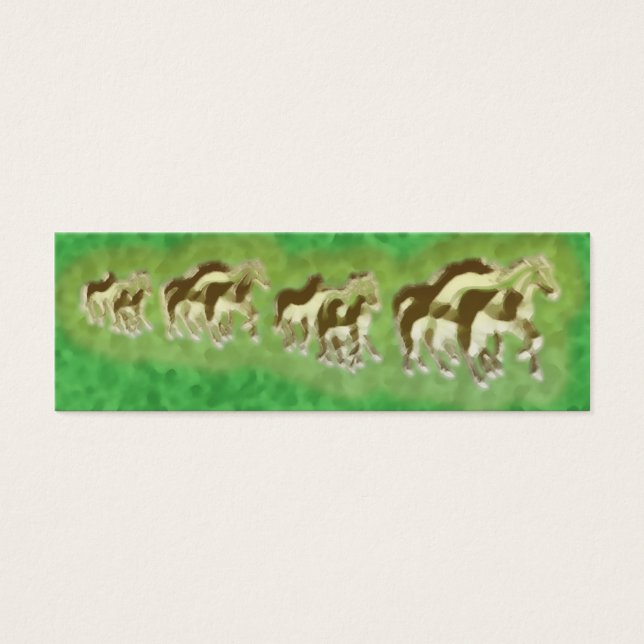 Bladwijzer van paarden mini visitekaartjes (Voorkant)