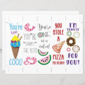 Bladwijzer van Punny Food Valentijns (Voorkant / Achterkant)