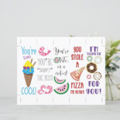 Bladwijzer van Punny Food Valentijns (Staand voorkant)