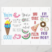 Bladwijzer van Punny Food Valentijns (Voorkant)