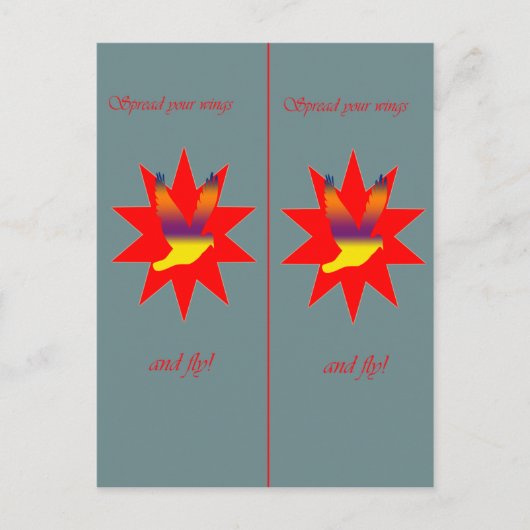 Bladwijzer van vliegende vogels briefkaart (Voorkant)
