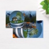 Bladwijzer van Wereldbol van vlinders Visitekaartje (Bureau)