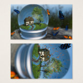 Bladwijzer van Wereldbol van vlinders Visitekaartje (Voorkant /achterkant)