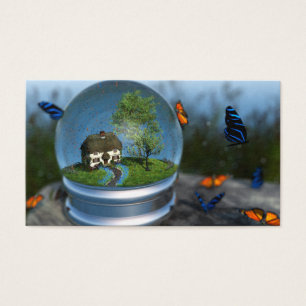 Bladwijzer van Wereldbol van vlinders Visitekaartje