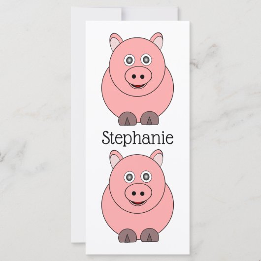 Bladwijzer varkensontwerp (Achterkant)