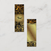 Bladwijzer Visitekaartje Floral Doodle Gold G523 (Voorkant / Achterkant)